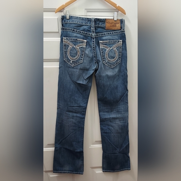 BIG STAR PIONEER MEN'S DISTRESSED & DESTROYED RELAXED BOOTCUT JEANS SIZE 31R X34 - Picture 13 of 13